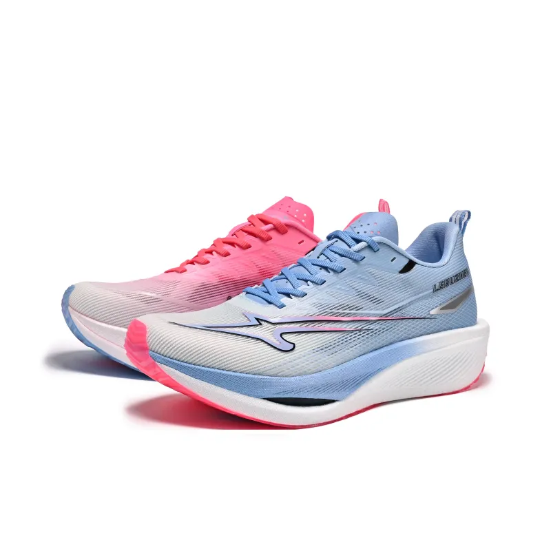LEBUZHE Low Top Running Shoes Unisex Lime Cherry Blossom Mismatched-9
