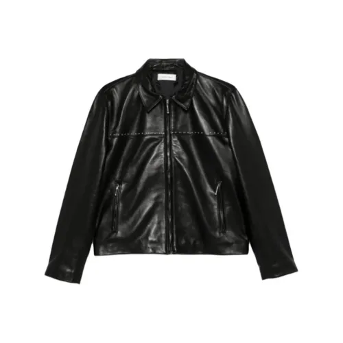 ERNEST W. BAKER Leather Jacket Men's Black