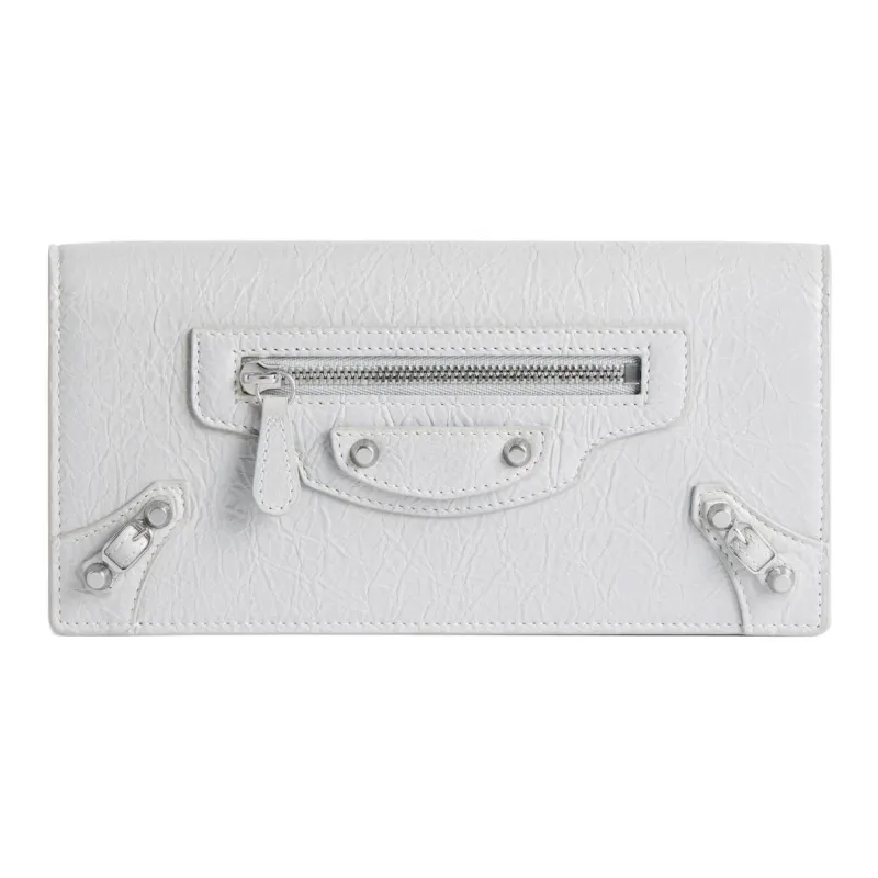 Balenciaga Le City Sheepskin Wallet Women's Light Gray-0