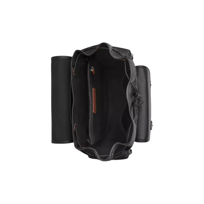 COACH Sprint Leather With Calfskin Backpack Tubas Men's Black-2