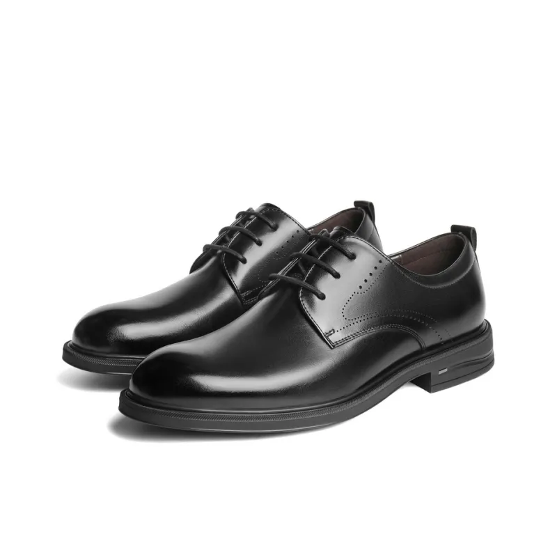 BELLE Dress Shoes Men Low Top Black-3