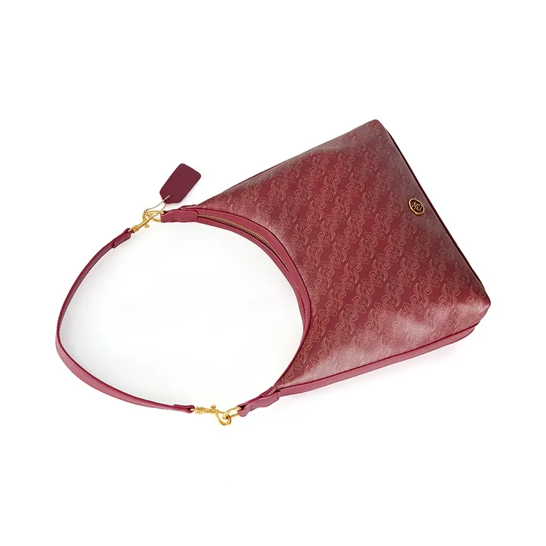 Vigno Synthetic Leather One Shoulder Underarm Tote Regular Women's Red-2