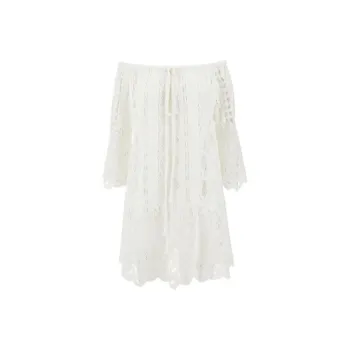 PINKO Evergreen Off the shoulder Lace Dress