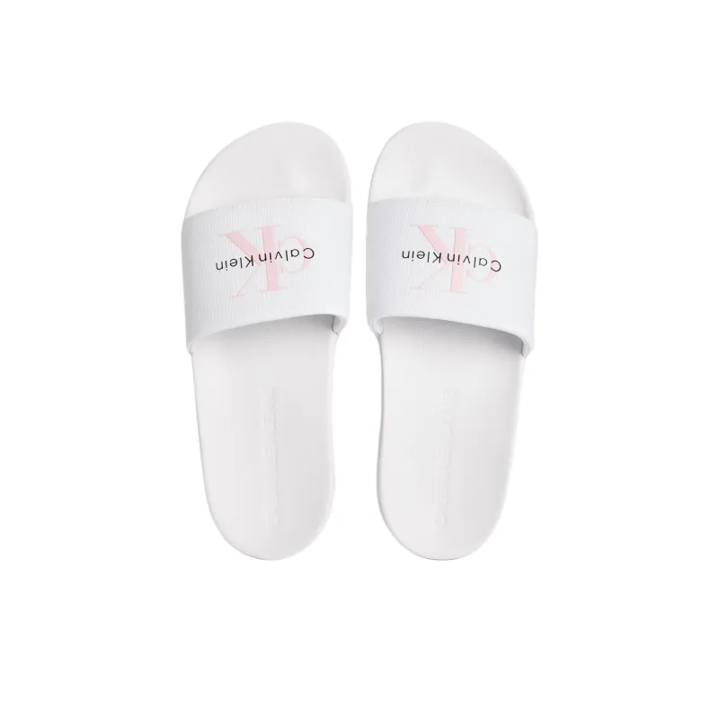 CKJ CALVIN KLEIN JEANS Slide Slippers Women's White-3