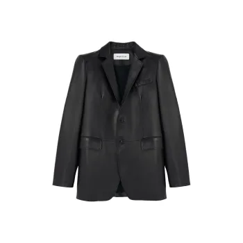 Alexander McQueen Leather Jacket Men's Black
