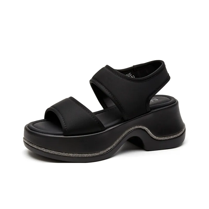 EBLAN One Strap Sandals Women's Black-1