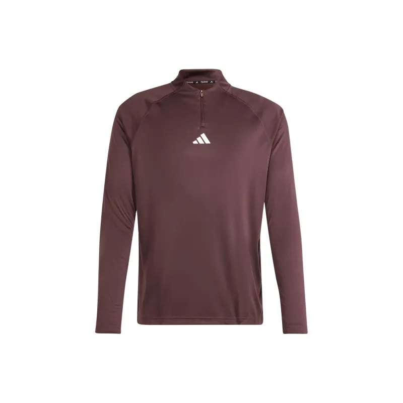 Adidas Gym Heat Quarter Zip Long Sleeve Tee-0