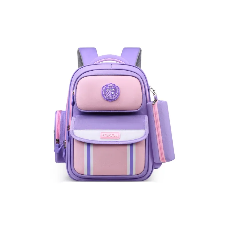 EDISON Repellent Oxford Cloth Backpack Student Backpack Kids' Royal Blue/Sky Blue/Pink/Purple-12
