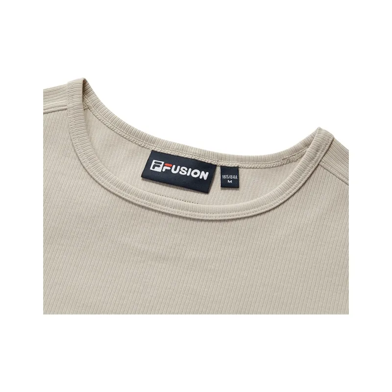 FILA FUSION LIFE Regular T Shirt Women's Wheat Pink Gray-2