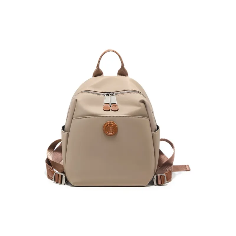 Carnival Keep Fabric Backpack Regular Women's Khaki/Black-0