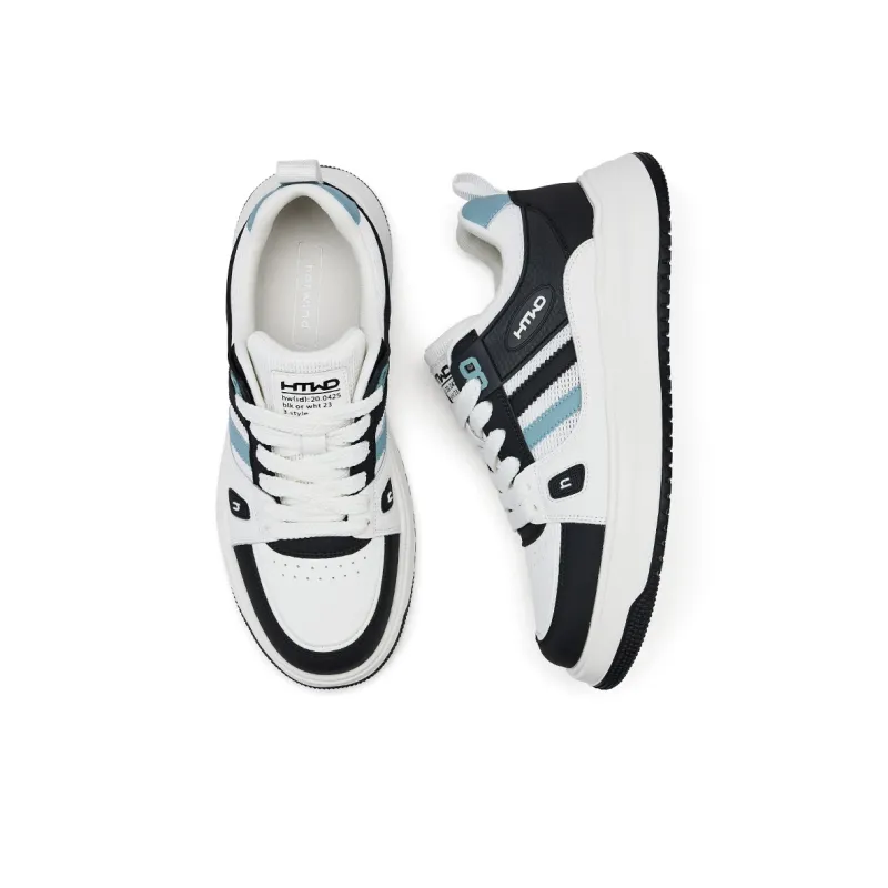 Hotwind White Sneakers Abrasion Resistant Slip Resistant Low Top Skateboard Shoes Men's-2