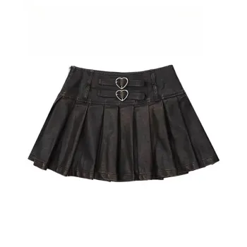 Gentle Welcome Leather Short Skirts Women's
