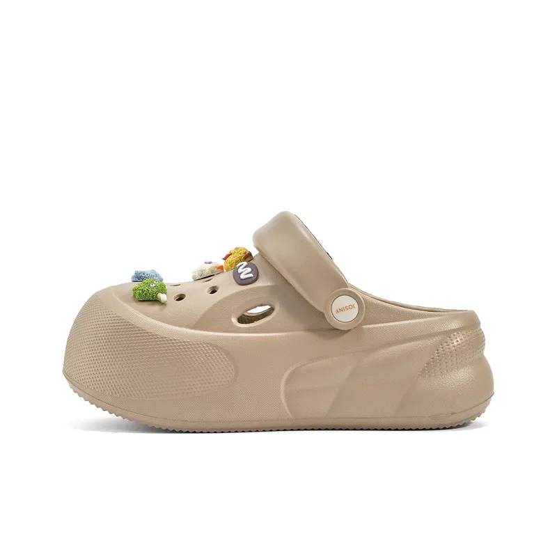 JOSINY Timeless Perforated Collection Clogs Women's Khaki-0