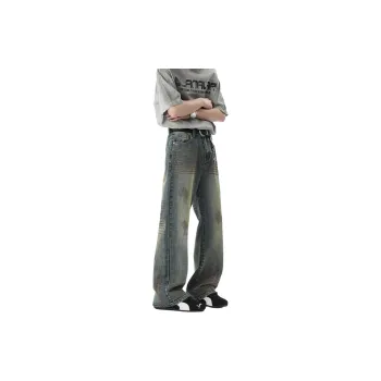 Ang2 Stu Jeans Unisex Vintage Blue