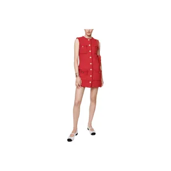 CHANEL SS22 Sleeveless Dress Women's Red