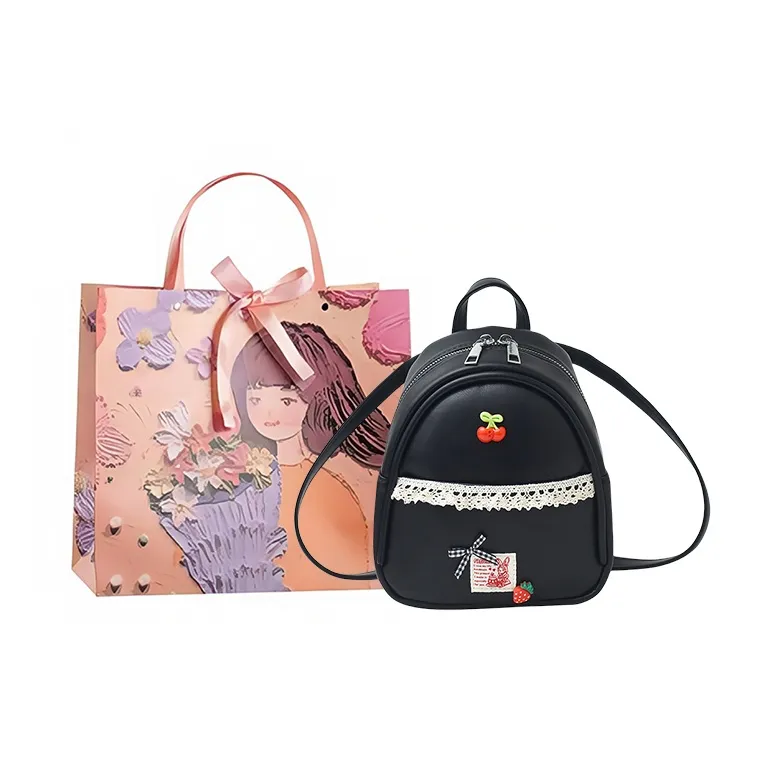 PARK DANCE PU Carry Backpack Women's Multicolor-4
