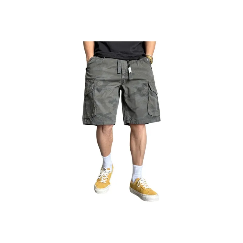 ZHANDASHUAI Summer Cargo Shorts Unisex Army Green-4