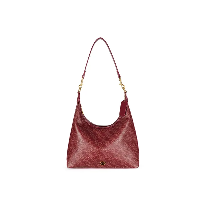 Vigno Synthetic Leather One Shoulder Underarm Tote Regular Women's Red-0