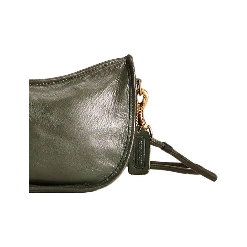 COACH Swinger Glove Tanning Shoulder Bag, Crossbody Bag Medium Size Women's Green-3