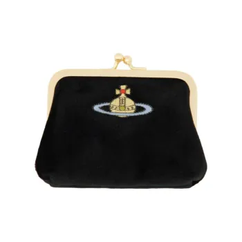 Vivienne Westwood Velvet Coin Purse Women's Black