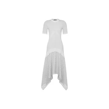 LOUIS VUITTON SS25 Short Sleeved Dress Women's White