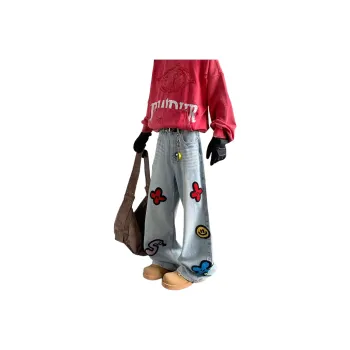 HKRXEC Jeans Men Blue