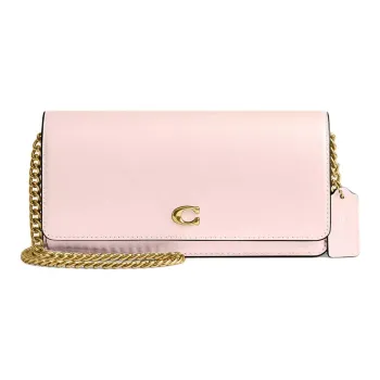 COACH Evie Refined Calfskin Wallet Trumpets Women's Blush Color