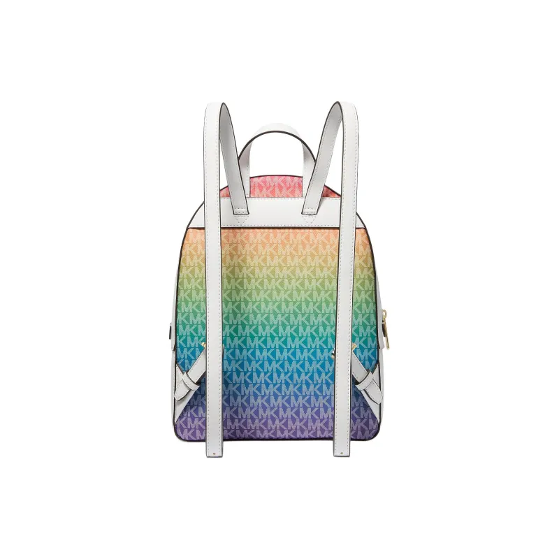 MICHAEL KORS Jaycee Coated Canvas Backpack Medium Size Women's Multicolor-1