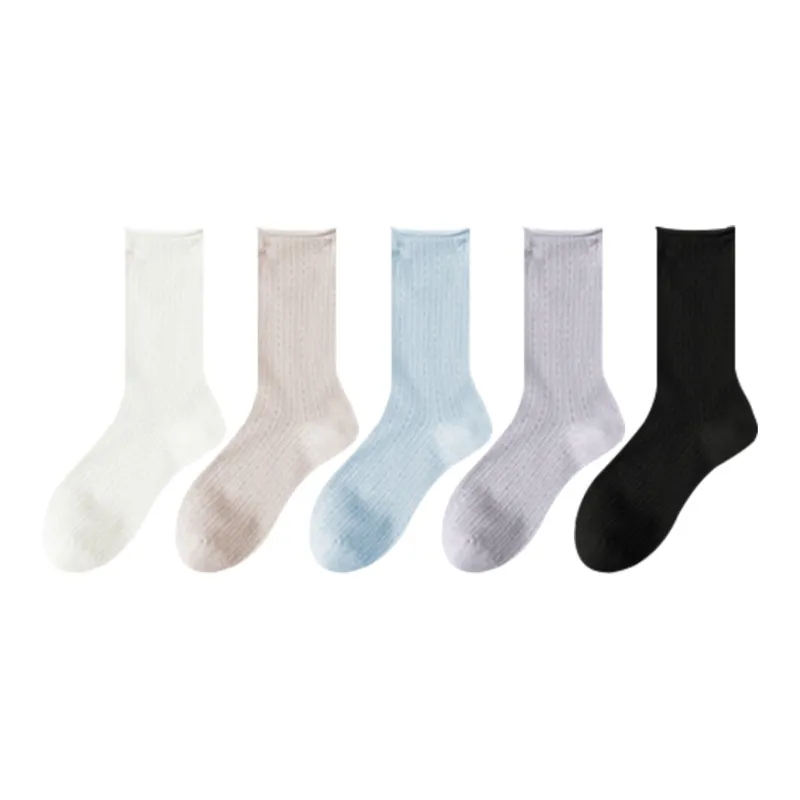 AOKANG Mid Calf Socks Women's 5 Pack-18
