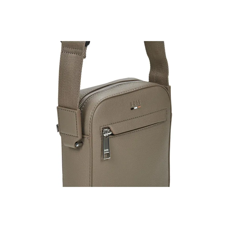 HUGO BOSS Synthetic Leather Crossbody Bag, Shoulder Bag Men's Taupe-4