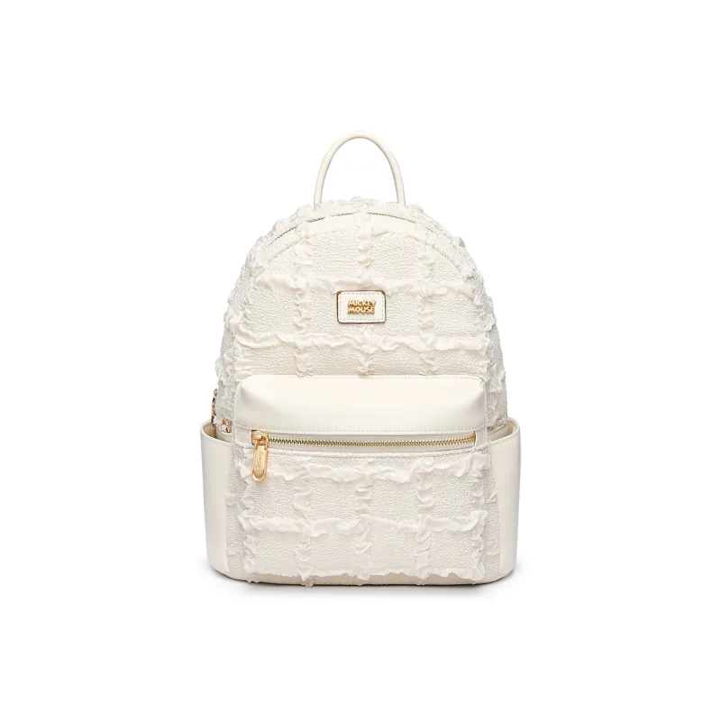 Disney Mickey Series Fabric Backpack Regular Women's White-4