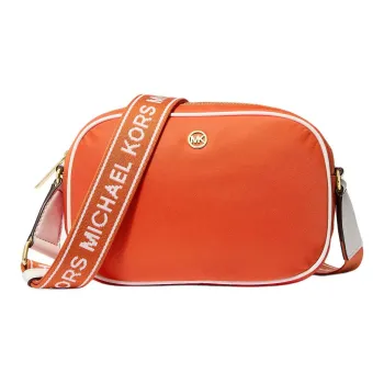 MICHAEL KORS Jet Set Nylon Camera Bag, Crossbody Bag Medium Size Women's Red Clay