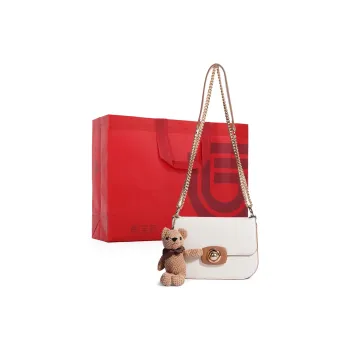 Dubaolu Synthetic Leather Crossbody Bag, Shoulder Bag Medium Size Women's Ecru & Khaki