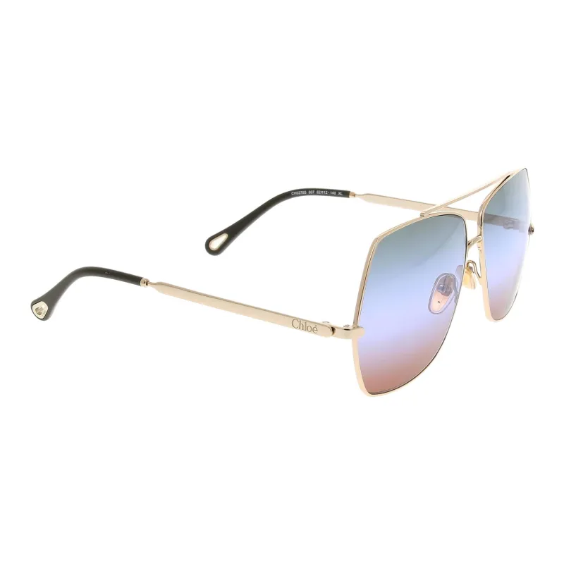 Chloe Acetate Aviator Sunglasses Unisex Gold-1