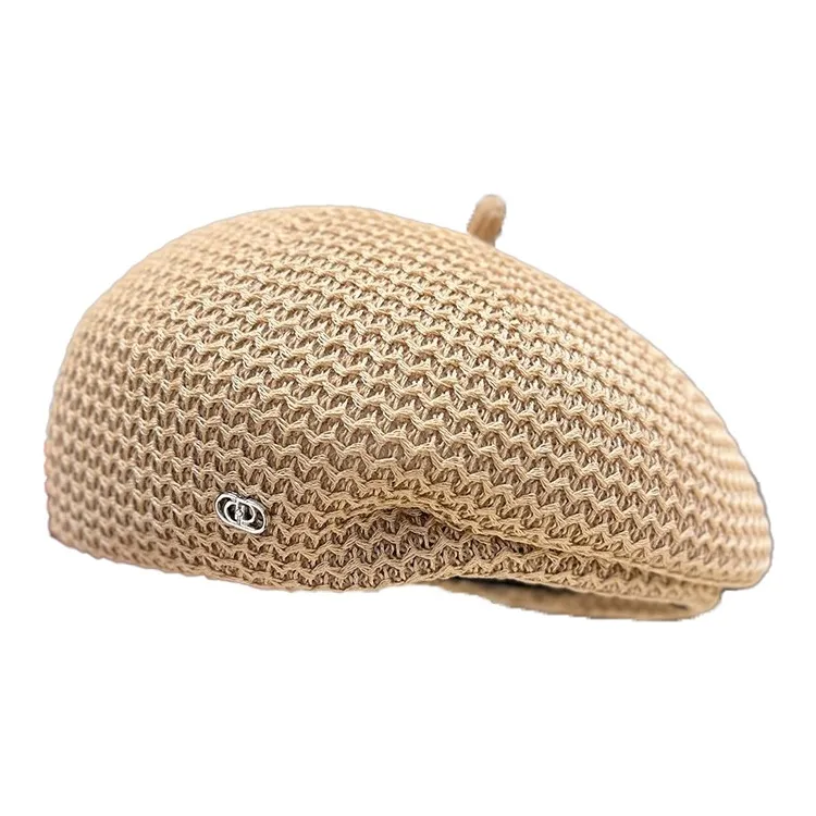 Yi Bu Kang Cotton Linen Blend Berets Women's-6