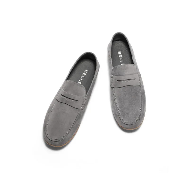 BELLE Gommino Loafers Men Gray, Earth Yellow, Blue-2