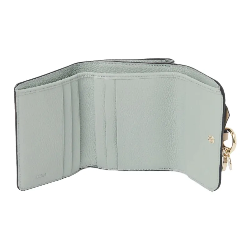 Chloe Alphabet Calfskin Wallet Women's Blue & Pink-3
