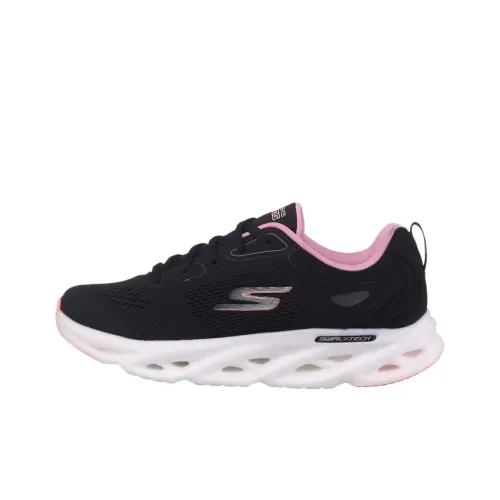 Skechers GO RUN Swirl Tech Speed Low Top Running Shoes Women's Black