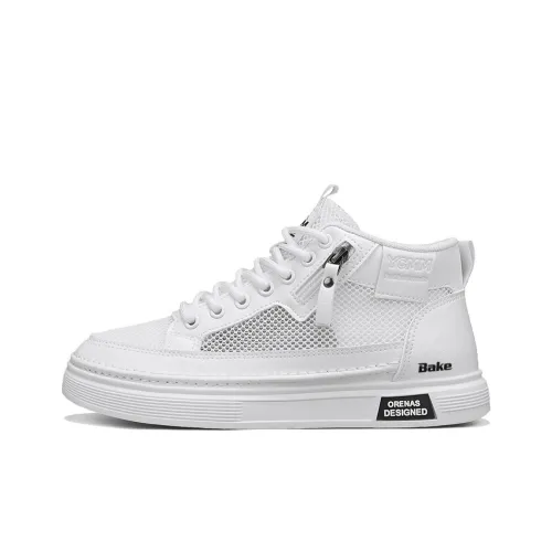 BAKE Lightweight And Breathable Mid Top Skateboard Shoes Men's
