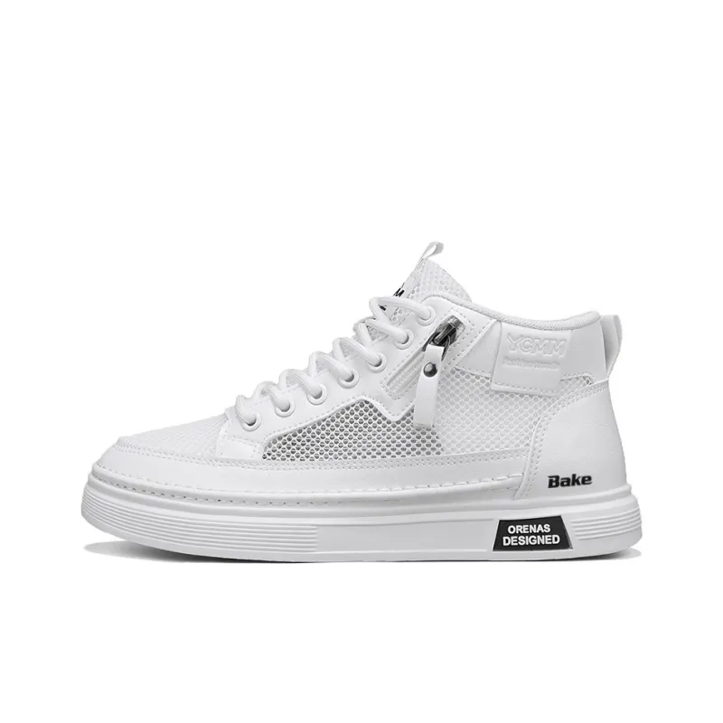 BAKE Lightweight And Breathable Mid Top Skateboard Shoes Men's-0
