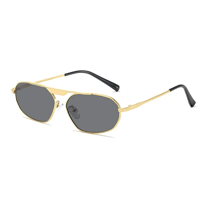 YUZHAOLIN Metal Irregular Shape Sunglasses Unisex-3