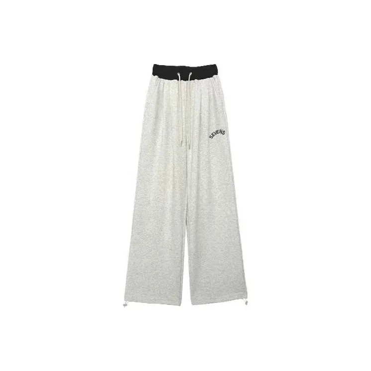 ABCMININ Casual Pants Women's White Gray-0