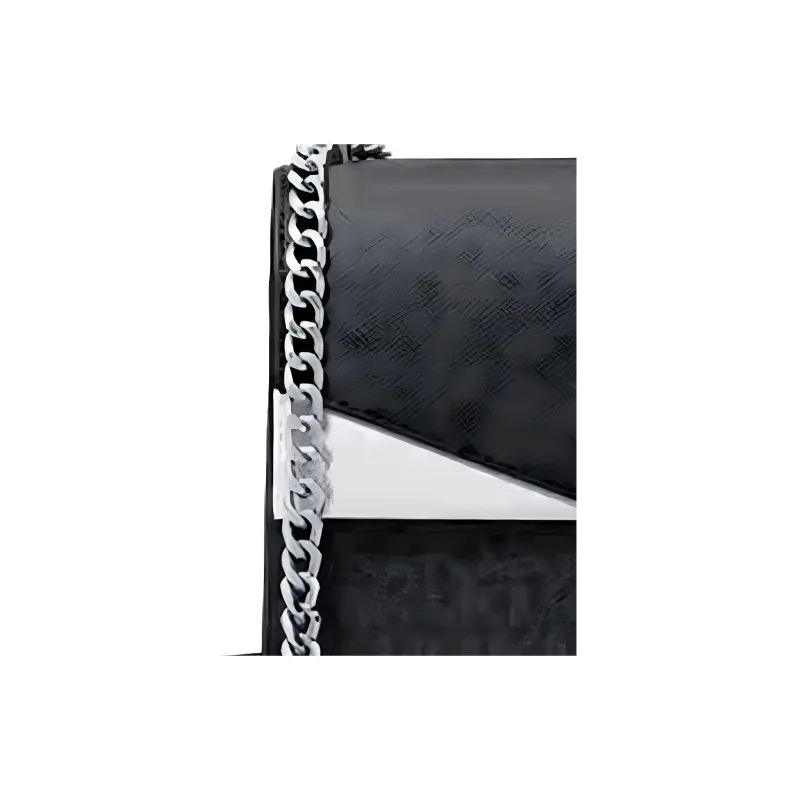 MICHAEL KORS Greenwich Artificial Leather Crossbody Bag, Shoulder Bag Trumpets Women's Black & White-2