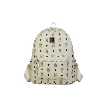 TOUTSEUL YOLO PU Backpack Women's White/Pink/Brown