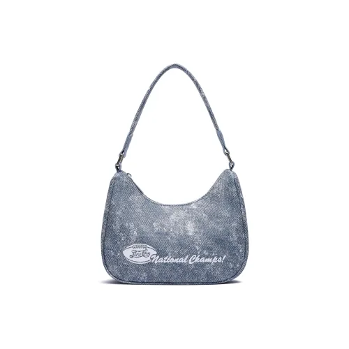 Pepsi PVC Shoulder Bag Women's Denim Blue/Silver