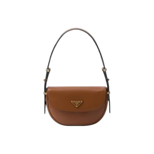 prada Match Calfskin Crossbody Bag, Shoulder Bag Women's Brown