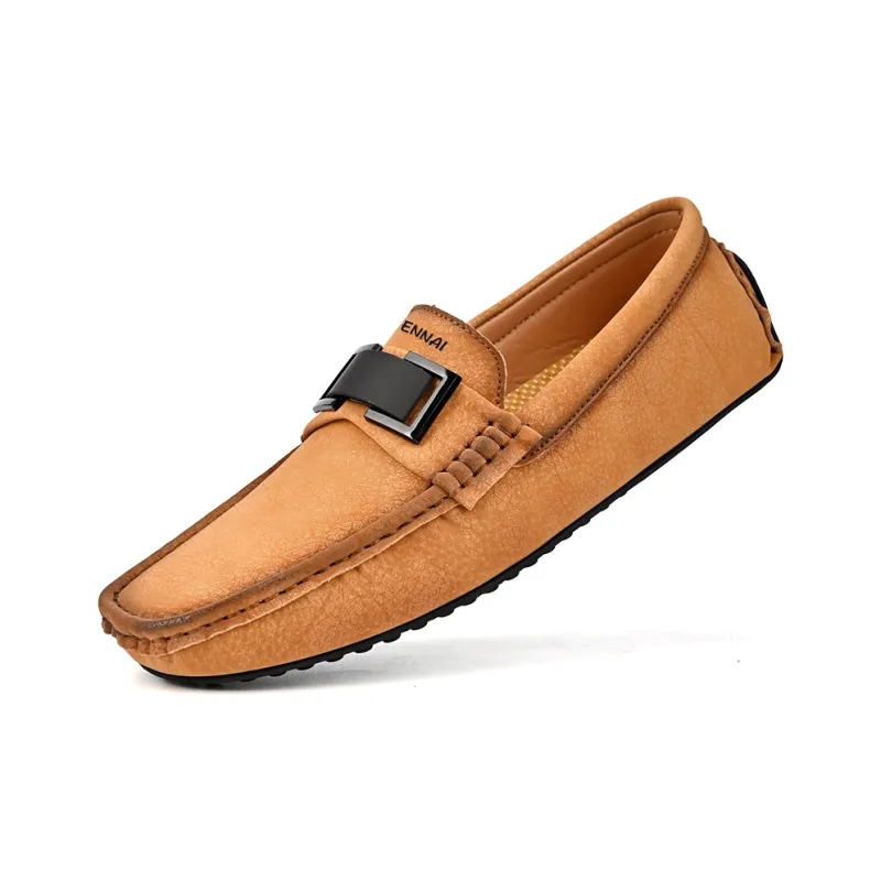 Wen Nai Gommino Loafers Men's Brown-2