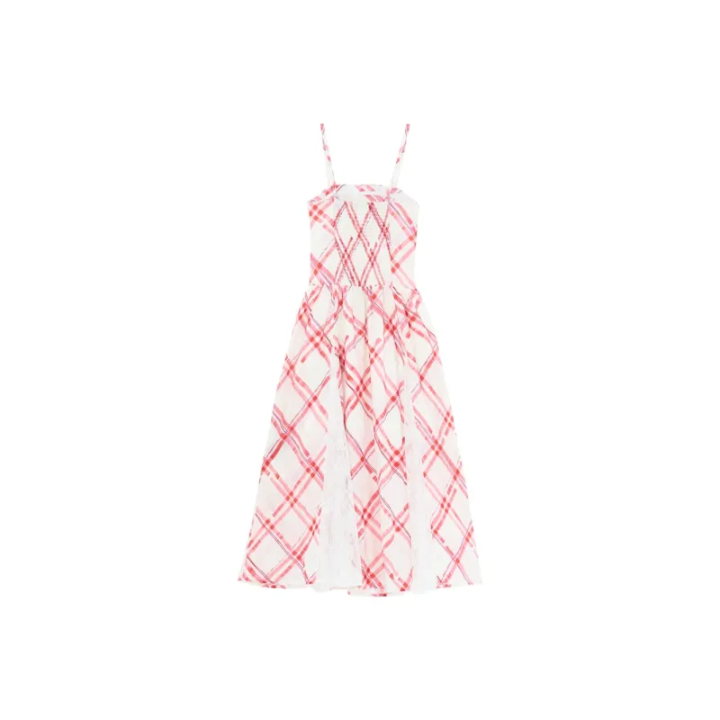 MJB Slip Dresses Women's Cherry Red Plaid-1