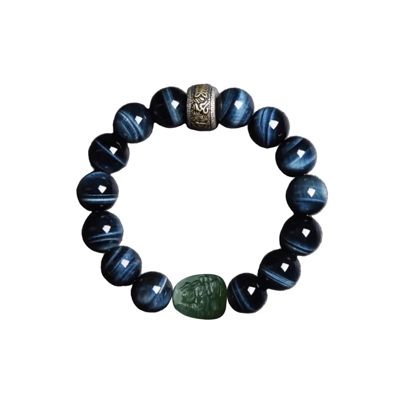 Moonstone Edge Natural Tiger's Eye Stone Bracelets Unisex-0