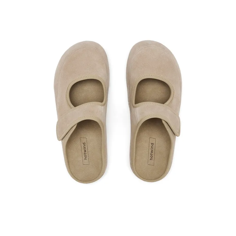 Hotwind Biscuit Boken Collection Rubber Sole Quiet Closed Toe Slippers Women's-9